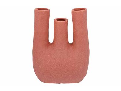 Vase 3 Necks Terracotta 16,5x9,6xh20cm A Utre Dolomite