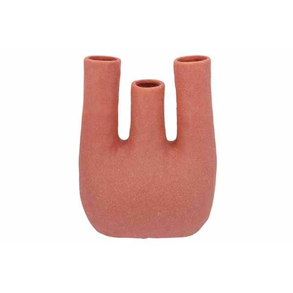 Cosy @ Home Vaas 3 Necks Terracotta 16,5x9,6xh20cm A Ndere Dolomiet