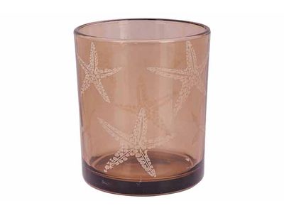 Theelichthouder Seastar Zand 9x9xh10cm G Las