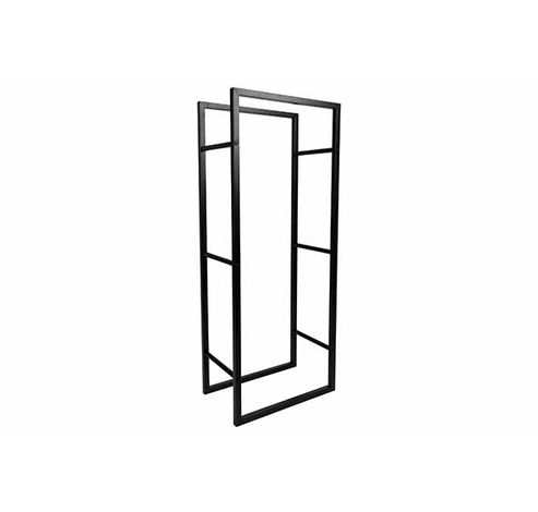 Rack Woodblocks Noir 40x25xh100cm Metal Knock Down  Cosy @ Home