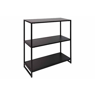 Rek 3 Shelfs Zwart 29x80xh77,5cm Metaal Knock Down  Cosy @ Home