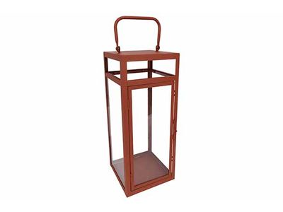 Lanterne Terracotta 16,7x16,2xh41,5cm Ca Rre Metal-verre