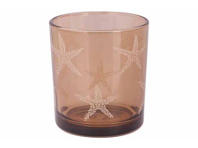 Theelichthouder Seastar Zand 7x7xh8cm Gl As