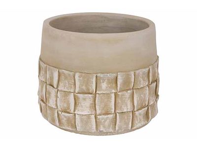 Bloempot Surfaces Greige 16x16xh13cm Ron D Conisch Cement
