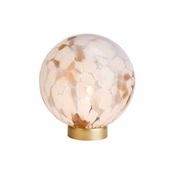 Cosy @ Home Lampe Melted Led Excl.3xaa Batt. Beige 2 0x20xh24cm Rond Verre 