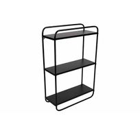 Rek 3 Shelfs Zwart 36x15xh56cm Metaal Knock Down 