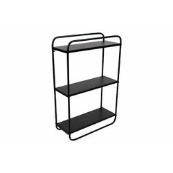 Cosy @ Home Rek 3 Shelfs Zwart 36x15xh56cm Metaal Knock Down 