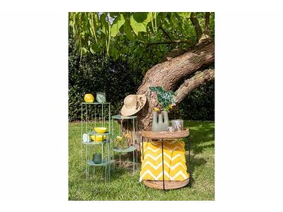 Hoed Straw Natuur 31x31xh9cm 