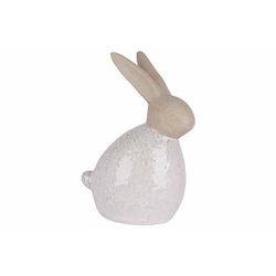 Cosy @ Home Lapin Rough Sand Head Blanc 12x9xh20cm A Utre Porcelaine 