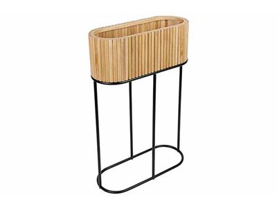 Plantenbak Wood Natuur 50x20xh75cm Metaal Knock Down