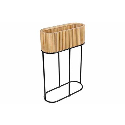 Plantenbak Wood Natuur 50x20xh75cm Metaal Knock Down 