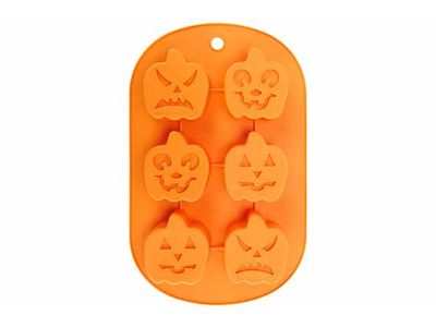 Bakvorm 6 Pumpkins Oranje 27x3xh17cm Sil Icone