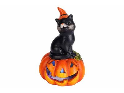 Hoofd Pompoen Cat Led Incl2xlr44 Batt 