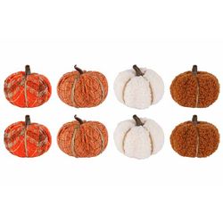 Cosy @ Home Citrouille Set8 Multi-colore 15x15xh13cm  Textile 