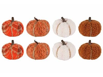 Citrouille Set8 Multi-colore 15x15xh13cm  Textile