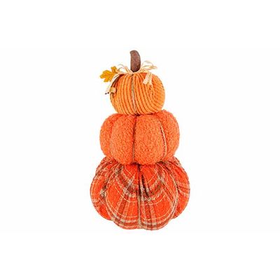 Pompoen Trio Oranje 19x19xh33cm Textiel   Cosy @ Home