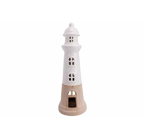 Bougeoir Lighthouse Rough Bottom Blanc 1 0x10xh30cm Allonge Porcelaine  Cosy @ Home