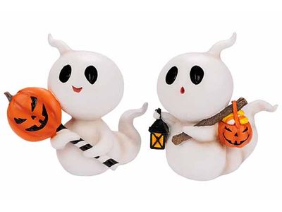 Spook 2 Ass Wit 12x8xh14cm Polyresin 