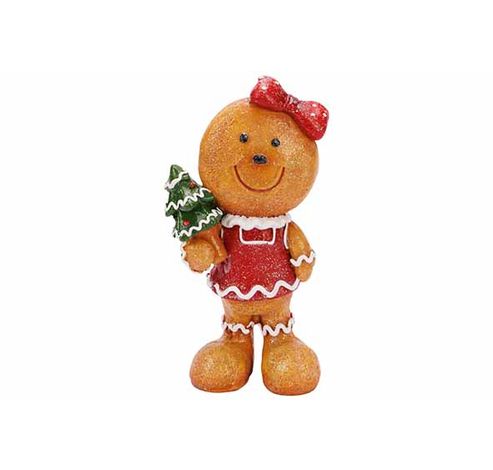 Sneeuwman Coockie Bruin 8x4xh14cm Polyre Sin  Cosy @ Home