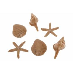 Cosy @ Home Strooideco Set6 Flocked Sea Mix Beige Ku Nststof 