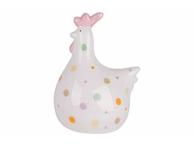 Kip Dotted Multi-kleur 13,2x10,6xh18,3cm  Andere Dolomiet