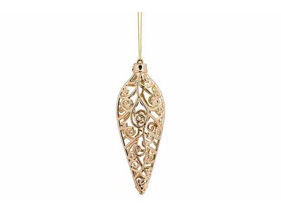 Hanger Icicle Goud 16x6xh3cm Kunststof 