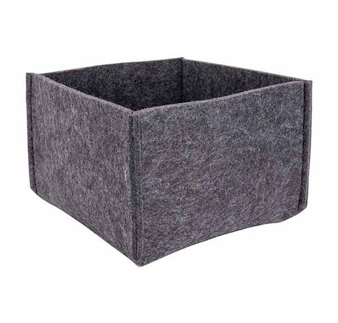 Panier Gris Fonce 20x20xh12cm Feutre   Cosy @ Home