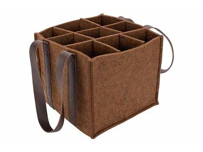 Porte Bouteille Vin Brun 23x23xh20cm Feu Tre