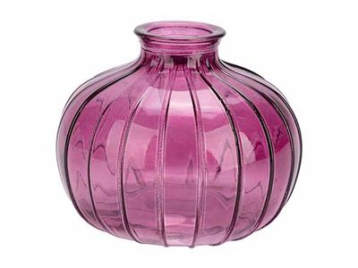 Vase Violet 11x11xh9cm Sphere Verre 