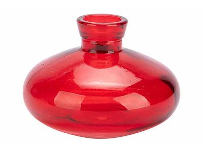 Vaas Pebble Rood 9x9xh6cm Rond Glas 
