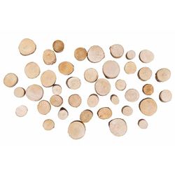 Cosy @ Home Strooideco Wood Disk In Net 250gr Natuur  15x15xh6cm Rond Hout 