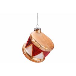 Hanger Drumm Rood Wit 8x8xh6cm Glas  