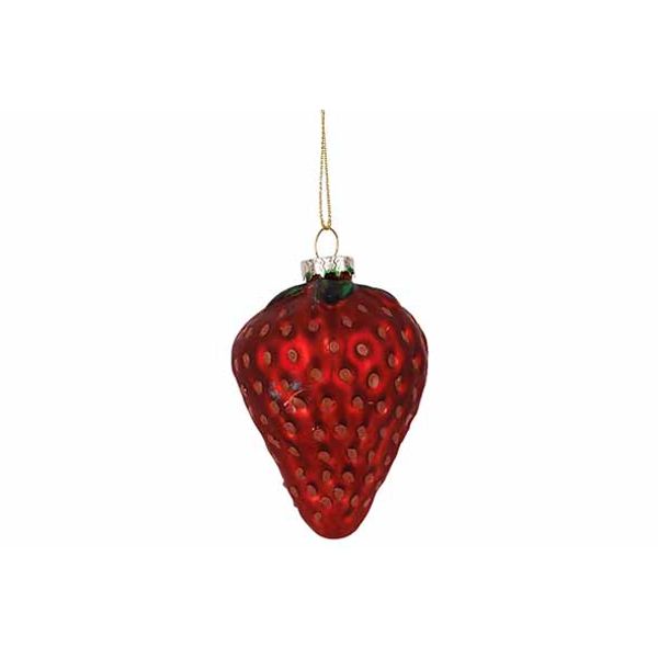 Hanger Strawberry Rood 6x6xh8cm Glas  