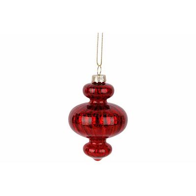 Hanger Spinner Rood 6,5x6xh9cm Glas   Cosy @ Home