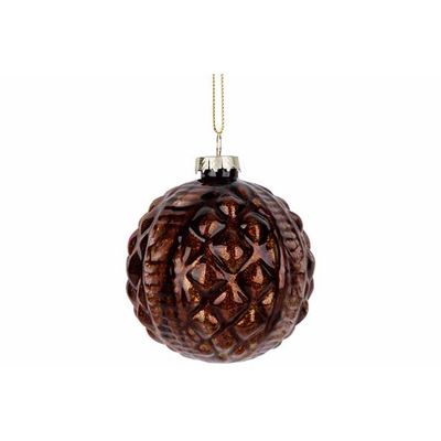 Boule Noel Bubble Brun D8cm Verre   Cosy @ Home