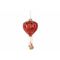 Hanger Air Balloon Rood 8x8xh9cm Glas  