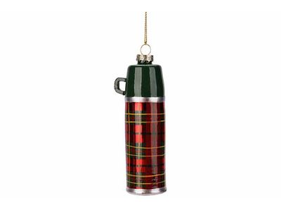 Hanger Insulated Bottle Rood Groen 4x4xh 12cm Glas