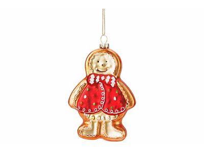 Hanger Coockie Rood-bruin  8x2xh12cm Gla S