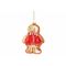 Hanger Coockie Rood-bruin  8x2xh12cm Gla S 