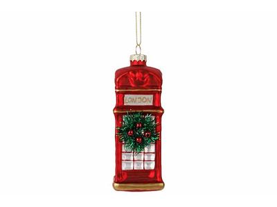 Hanger Phone Booth Rood 4x4xh12cm Glas 