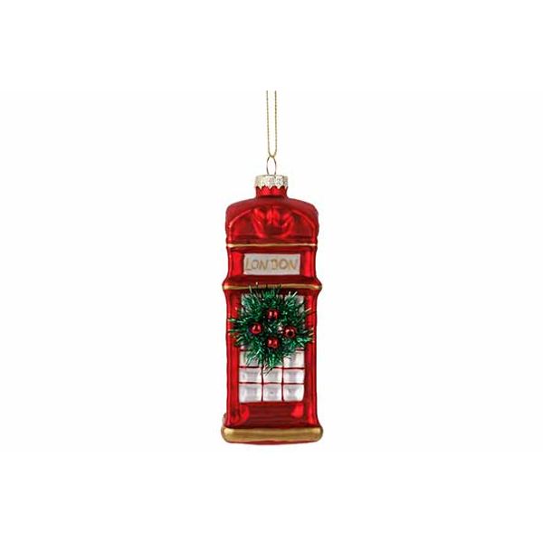 Hanger Phone Booth Rood 4x4xh12cm Glas  