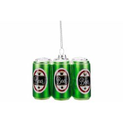 Hanger 6 Beers Groen 9x6xh7cm Glas  