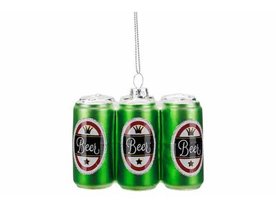 Hanger 6 Beers Groen 9x6xh7cm Glas 