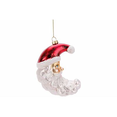 Hanger Santa Rood Wit 9x6xh12cm Glas   Cosy @ Home