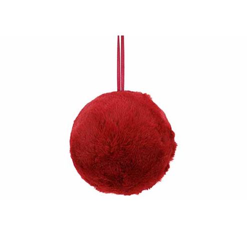 Kerstbal Fur Bordeaux 10x10xh10cm Rond F Oam  Cosy @ Home