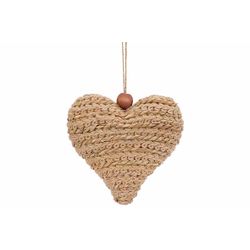 Hanger Ster Heart Beige 13x6xh13cm Foam  