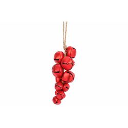 Hanger Bells Rood 5x5xh12cm Metaal  