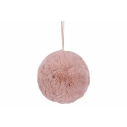 Cosy @ Home Boule Noel Fur Rose 10x10xh10cm Rond  