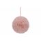 Kerstbal Fur Roze 10x10xh10cm Rond  