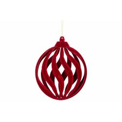 Cosy @ Home Boule Noel Cotton Bordeaux 13x1x H16cm Plastic 